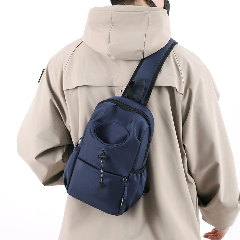 Men’s Splash-Proof Oxford Chest Bag – Casual Shoulder & Crossbody Sling