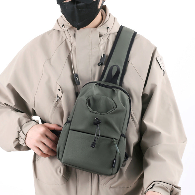 Men’s Splash-Proof Oxford Chest Bag – Casual Shoulder & Crossbody Sling