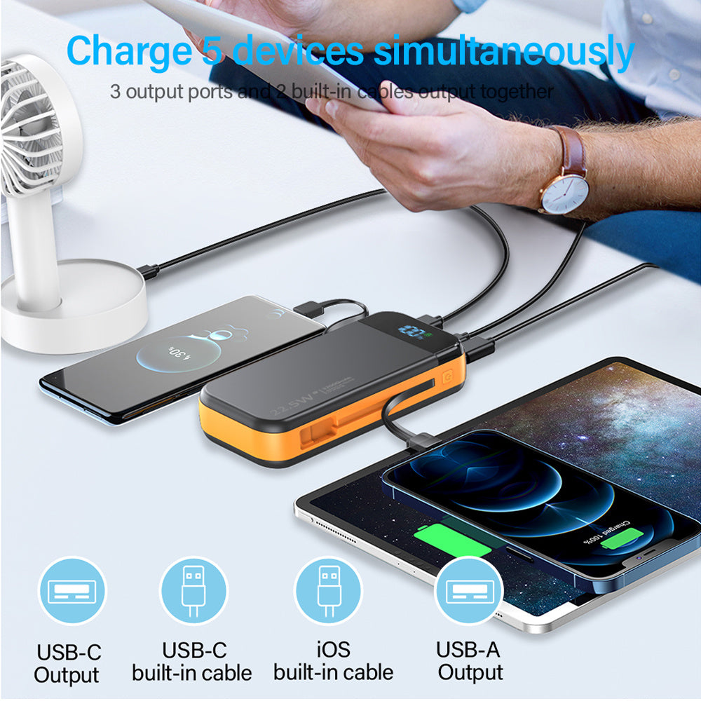 2-Wire Digital Display Power Bank – Ultra Fast Charging, High-Capacity
