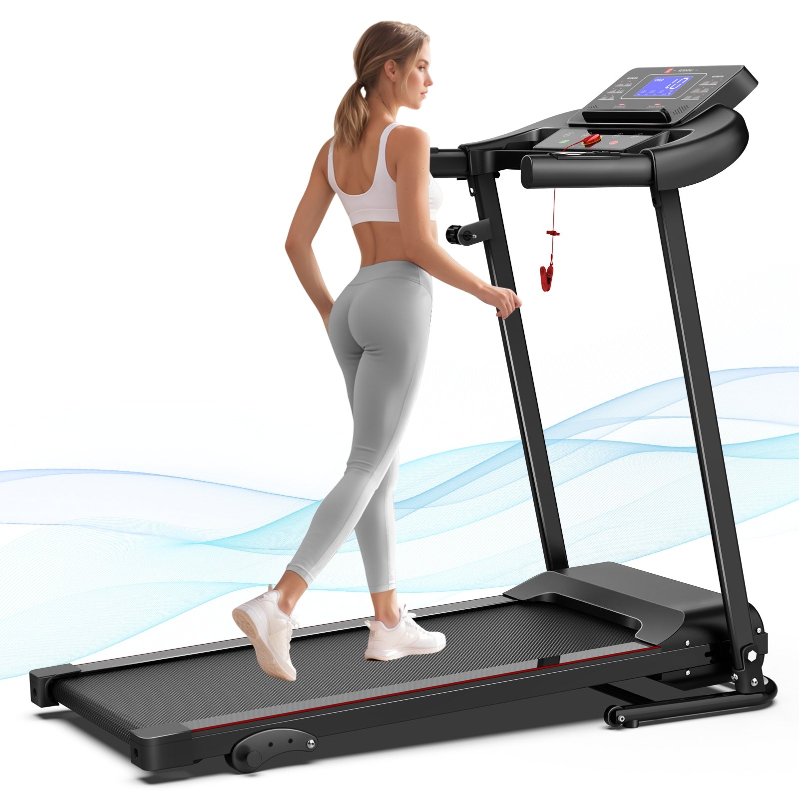 JK1607-3 Foldable Home Treadmill – 1.5HP Motor, Bluetooth Speaker, LCD Display & Safety Key