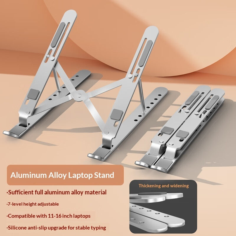 Ergonomic Adjustable Laptop Stand – Aluminum Alloy, Foldable with Cooling Fan