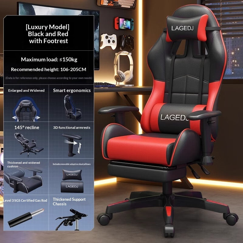 Long-Session Gaming Chair – E-Sports Ergonomic Design with Height Control