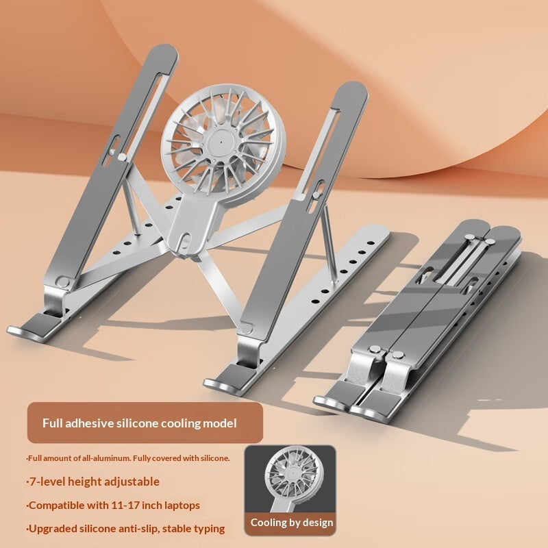 Ergonomic Adjustable Laptop Stand – Aluminum Alloy, Foldable with Cooling Fan