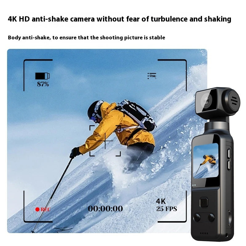 Pocket-Sized 4K Action Camera with Anti-Shake (Clear, professional, and highlights key features