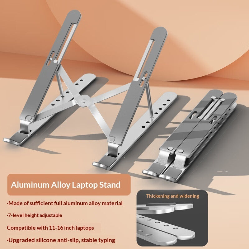Ergonomic Adjustable Laptop Stand – Aluminum Alloy, Foldable with Cooling Fan