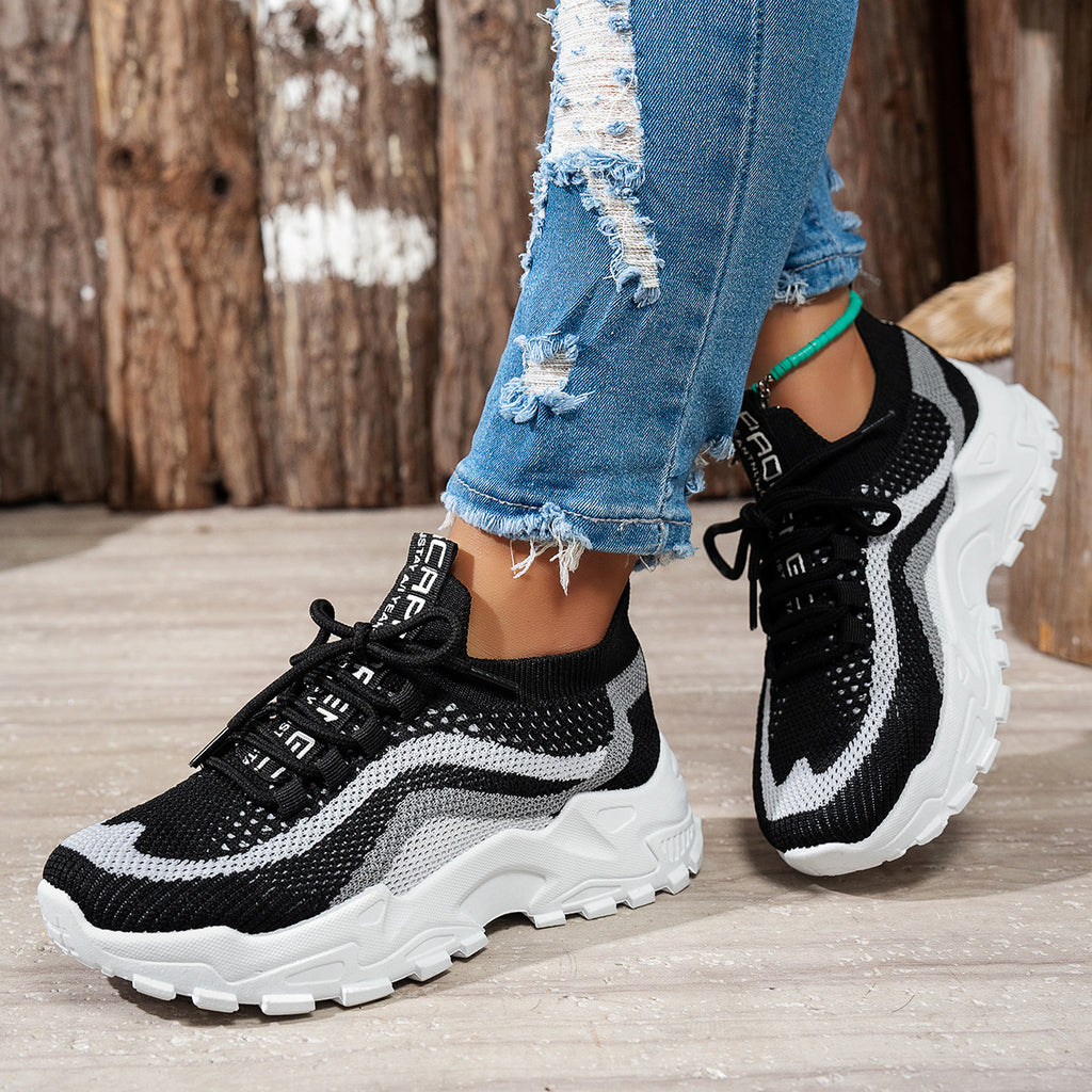 Women’s Fashion Soft-Bottom Sneakers – Breathable Lightweight Casual Shoes