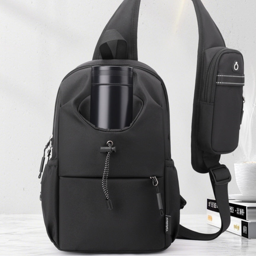 Men’s Splash-Proof Oxford Chest Bag – Casual Shoulder & Crossbody Sling