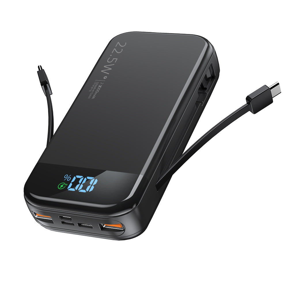 2-Wire Digital Display Power Bank – Ultra Fast Charging, High-Capacity