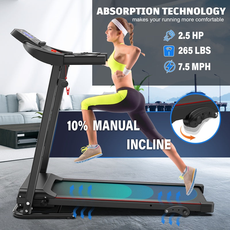 JK1607-3 Foldable Home Treadmill – 1.5HP Motor, Bluetooth Speaker, LCD Display & Safety Key