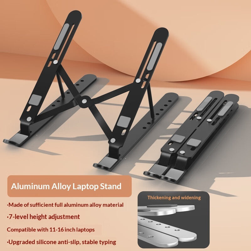 Ergonomic Adjustable Laptop Stand – Aluminum Alloy, Foldable with Cooling Fan