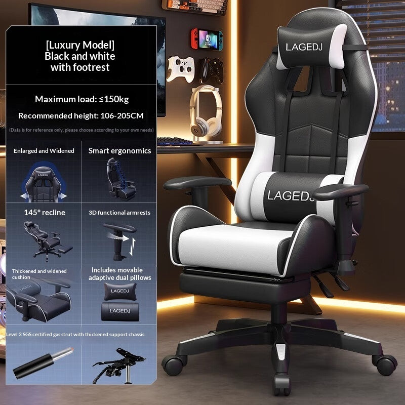Long-Session Gaming Chair – E-Sports Ergonomic Design with Height Control